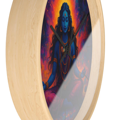 Meditating Goddess Kali Wall Clock | Fierce & Divine Hindu Home Decor