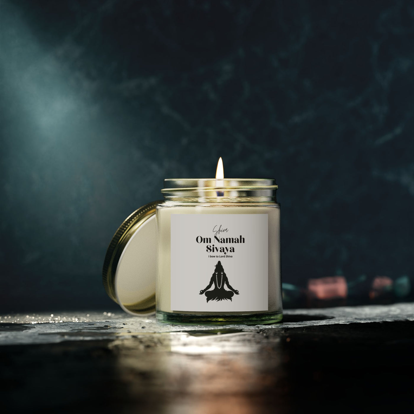 Shiva Soy Candle – Om Namah Sivaya | Spiritual Meditation Candle