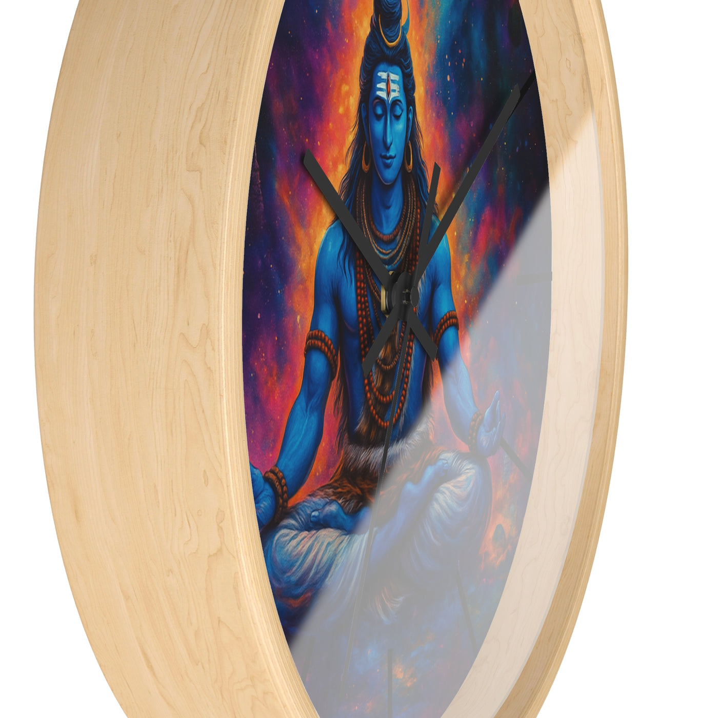 Meditating Lord Shiva Wall Clock – Cosmic Design | Spiritual Home Decor