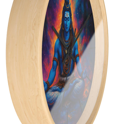 Meditating Lord Shiva Wall Clock – Cosmic Design | Spiritual Home Decor