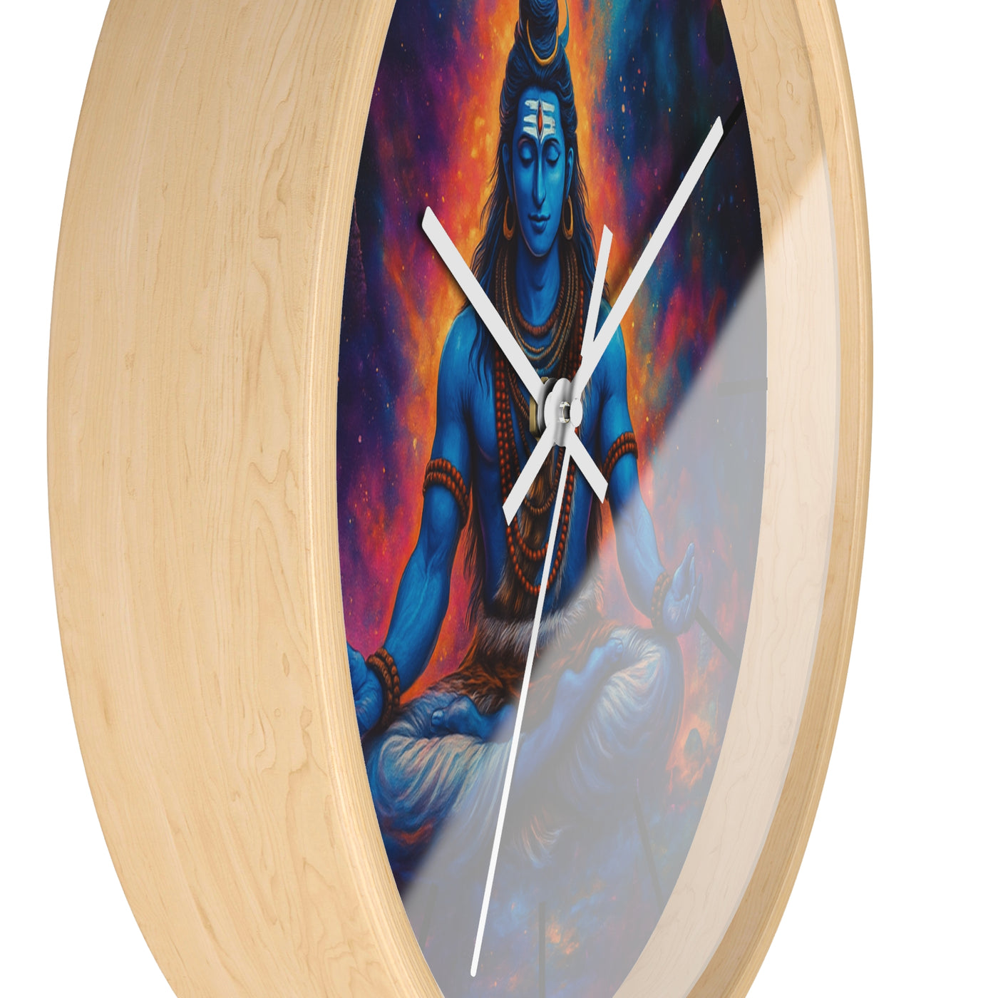 Meditating Lord Shiva Wall Clock – Cosmic Design | Spiritual Home Decor