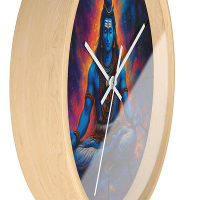 Meditating Lord Shiva Wall Clock – Cosmic Design | Spiritual Home Decor