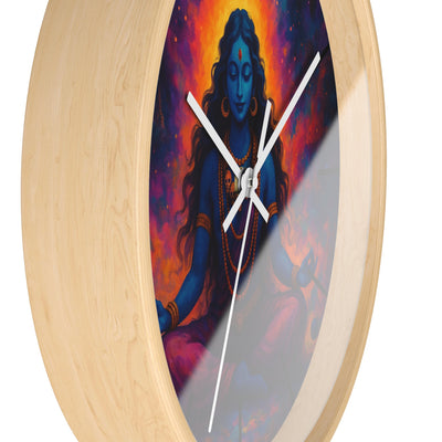 Meditating Goddess Kali Wall Clock | Fierce & Divine Hindu Home Decor