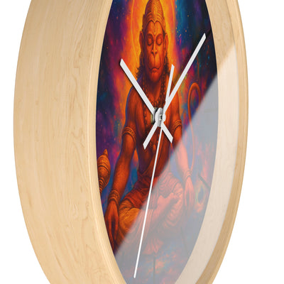 Meditating Lord Hanuman Wall Clock | Devotional Hindu Home Decor